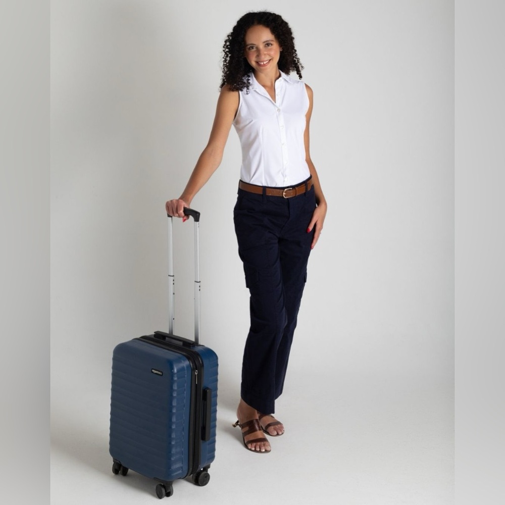 Ameliora The Annie White Sleeveless Button Down Washable Shirt Size Medium - Picture 2 of 9